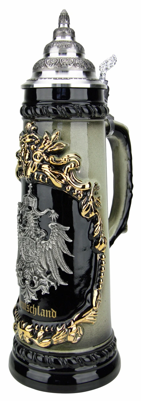 Deutschland German Eagle Beer Stein With Pewter Eagle | 1 Liter -German Wine Glass Shop Deutschland German Eagle Beer Stein 1 Liter K703SZ RA SM 31074.1489961667