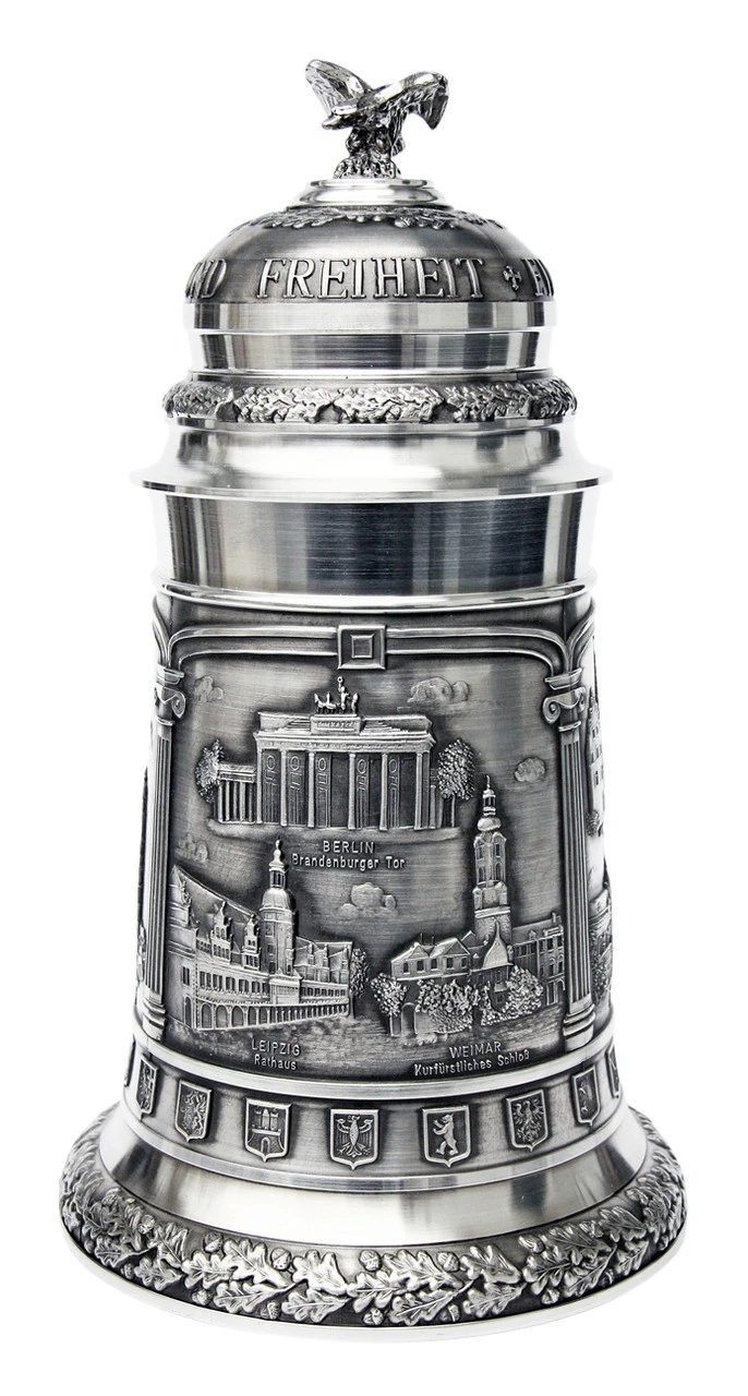 Deutschland German Landmarks Pewter Beer Stein Deutschland German Landmarks Pewter Beer Stein -German Wine Glass Shop Deutschland German Landmarks Pewter Beer Stein AS10350 FNT SM 63419.1398608991