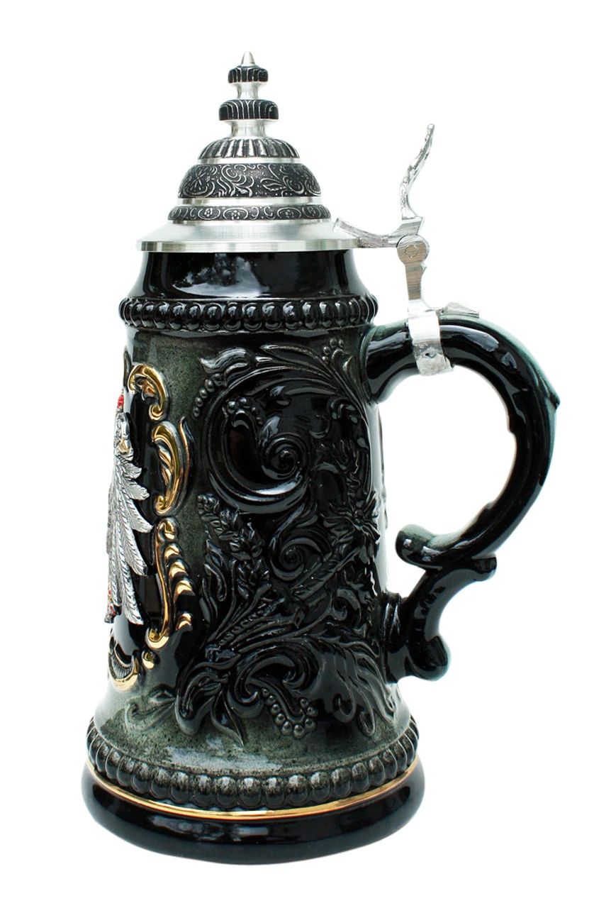 Deutschland Pewter Eagle Beer Stein Deutschland Pewter Eagle Beer Stein -German Wine Glass Shop Deutschland Pewter Eagle Beer Stein ZB1573Z696 RS SM 95972.1424451348