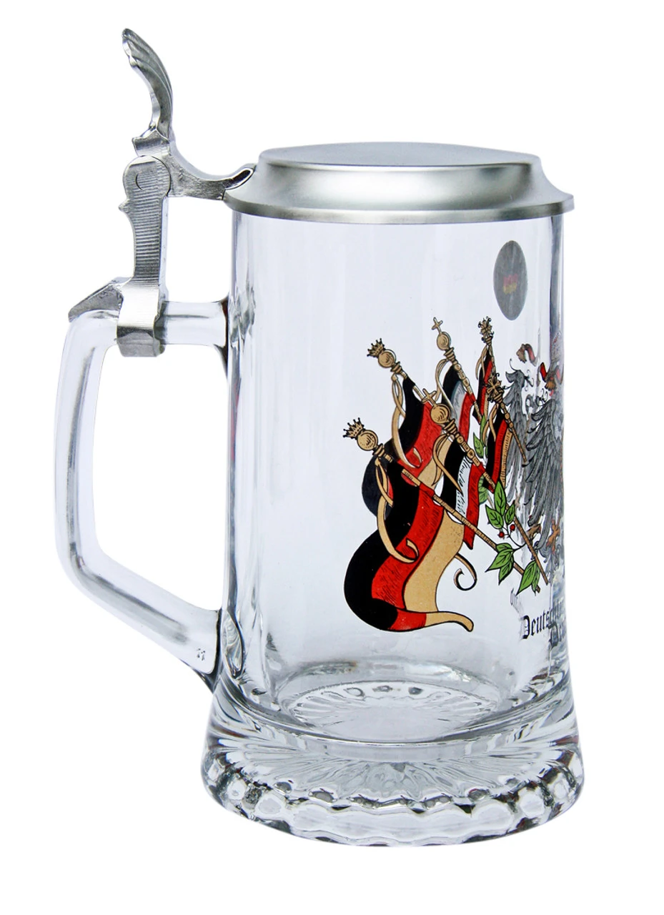 Deutschland Crest Glass Beer Stein Deutschland Crest Glass Beer Stein -German Wine Glass Shop Deutschland Starbottom Glass Beer Stein STD1 LS SM 42513.1489164005