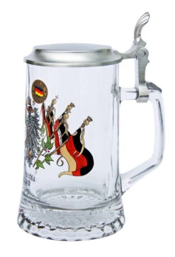 Deutschland Crest Glass Beer Stein 2 Deutschland Crest Glass Beer Stein -German Wine Glass Shop Deutschland Starbottom Glass Beer Stein STD1 RS SM 79614.1489164123