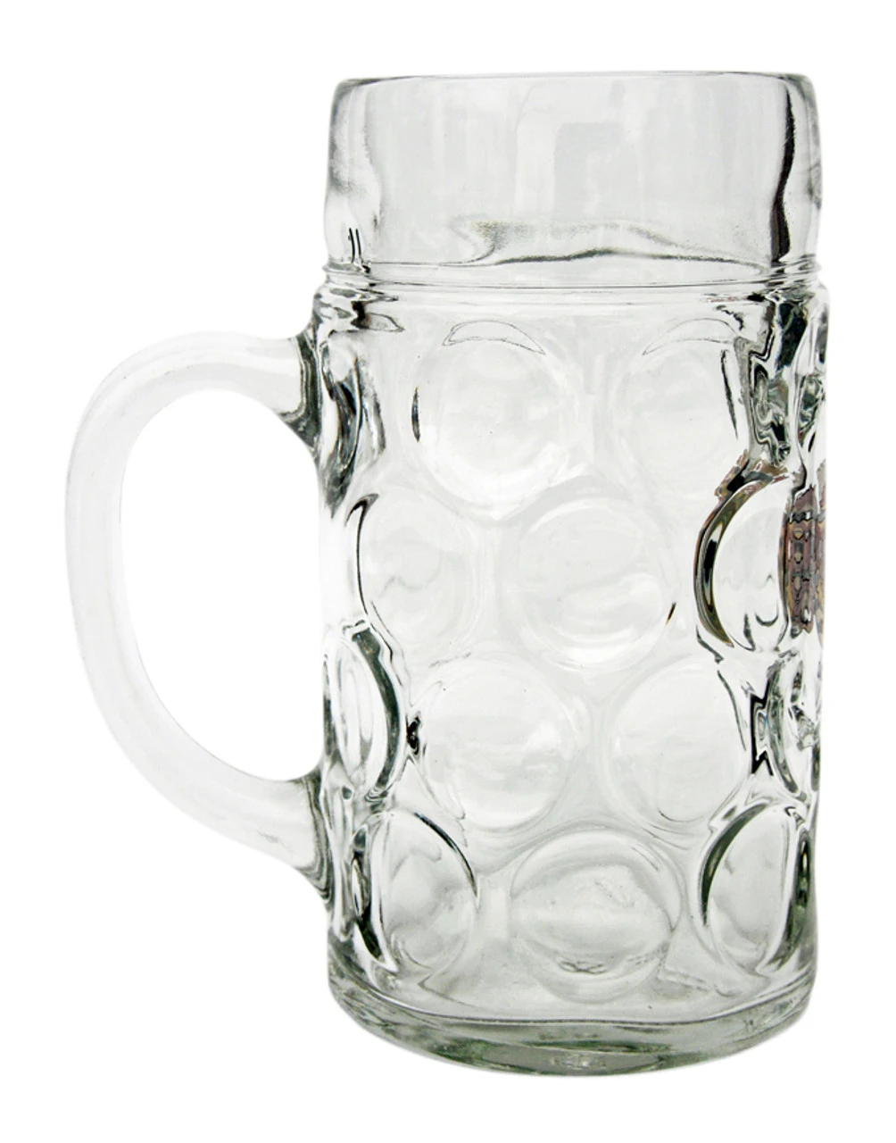 Saarland Dimpled Oktoberfest Glass Beer Mug 1 Liter -German Wine Glass Shop Dimpled Oktoberfest Glass Beer Mug 1 Liter BK047 Side SM 52383.1515710440