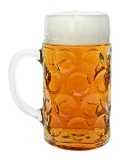 German Wine Glass Shop -German Wine Glass Shop Dimpled Oktoberfest Glass Beer Mug 1 Liter BK047 wB Side SM 16453.1515710400