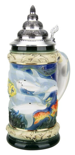 German Wine Glass Shop -German Wine Glass Shop Dolphin Beer Stein K961 RA SM 63333.1490128973
