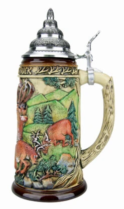 Dominant Buck Beer Stein Rustic -German Wine Glass Shop Dominant Buck Beer Stein Rustic K957RU RS SM 69624.1495572798