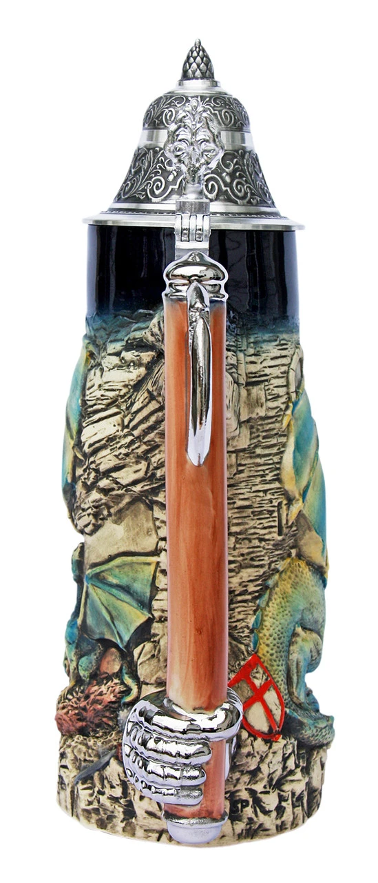 Dragon Beer Stein Dragon Beer Stein -German Wine Glass Shop Dragon Beer Stein KT4000BZ Back SM 80451.1401396054