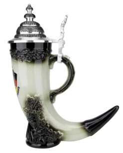 Drinking Horn German Beer Stein -German Wine Glass Shop Drinking Horn German Beer Stein ZB1546606 RS SM 16579.1543360369