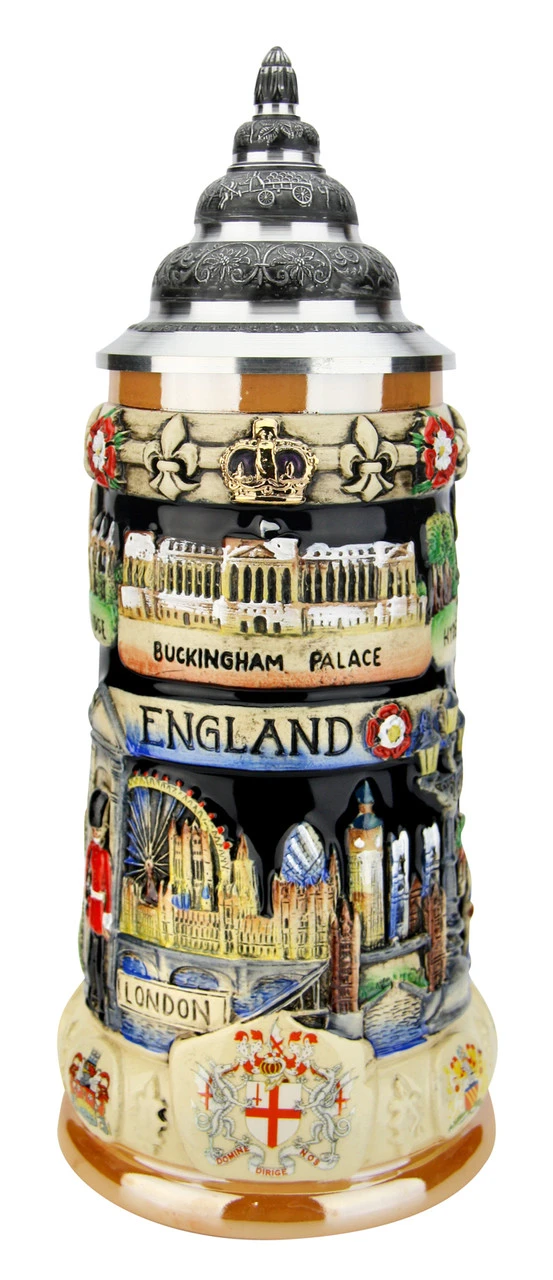 England Panorama Beer Stein England Panorama Beer Stein -German Wine Glass Shop England Panorama Beer Stein K309EN FNT SM 86039.1586805252