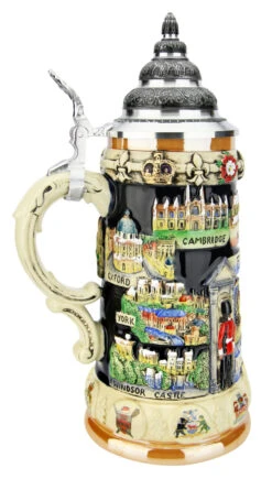 England Panorama Beer Stein 2 England Panorama Beer Stein -German Wine Glass Shop England Panorama Beer Stein K309EN LS SM 01225.1586805339