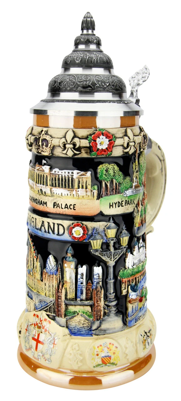 England Panorama Beer Stein England Panorama Beer Stein -German Wine Glass Shop England Panorama Beer Stein K309EN RA SM 19544.1586805309