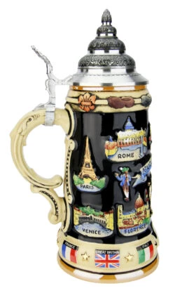 Europe Souvenir Beer Stein 4 Europe Souvenir Beer Stein -German Wine Glass Shop Europe Souvenir Beer Stein K309E LS SM 25539.1593661629