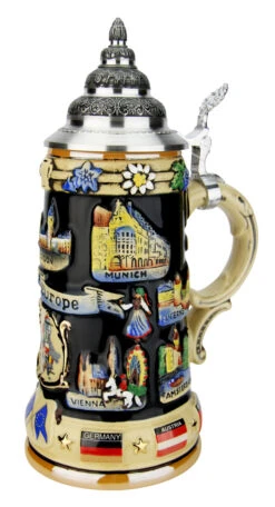 Europe Souvenir Beer Stein 2 Europe Souvenir Beer Stein -German Wine Glass Shop Europe Souvenir Beer Stein K309E RA SM 26326.1593661628