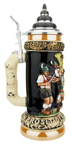 Fest Krug Oompah Band Beer Stein -German Wine Glass Shop Fest Krug Oompah Band Beer Stein K012BL LS SM 83953.1650298859