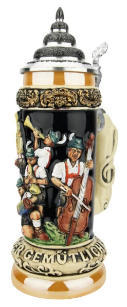 Fest Krug Oompah Band Beer Stein -German Wine Glass Shop Fest Krug Oompah Band Beer Stein K012BL RA SM 40919.1650298733