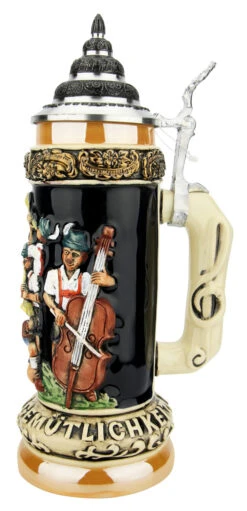 Fest Krug Oompah Band Beer Stein -German Wine Glass Shop Fest Krug Oompah Band Beer Stein K012BL RS SM 29735.1650298861