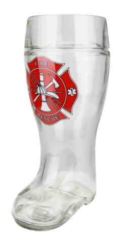 Firefighter Glass Beer Boot 1 Liter -German Wine Glass Shop Firefighter Glass Beer Boot 1 Liter BK79FF RA SM 64629.1516919284