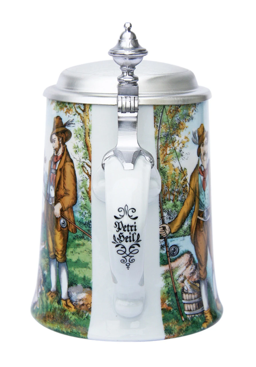 Fisherman Porcelain Beer Stein Zimmermann Fisherman Porcelain Beer Stein -German Wine Glass Shop Fisherman Porcelain Beer Stein Z9437 Back SM 26562.1479151975