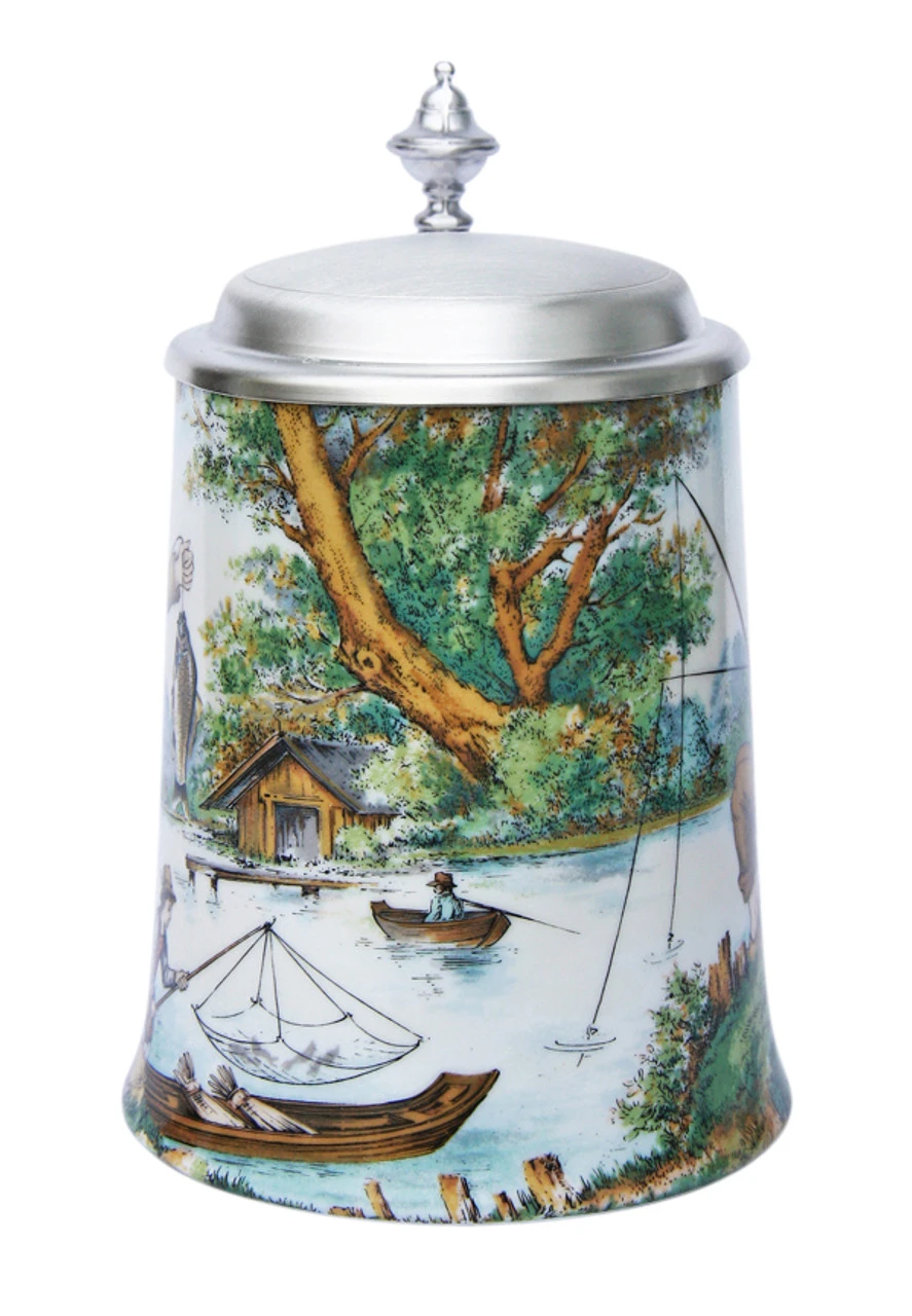 Fisherman Porcelain Beer Stein Zimmermann Fisherman Porcelain Beer Stein -German Wine Glass Shop Fisherman Porcelain Beer Stein Z9437 FNT SM 14990.1479151982