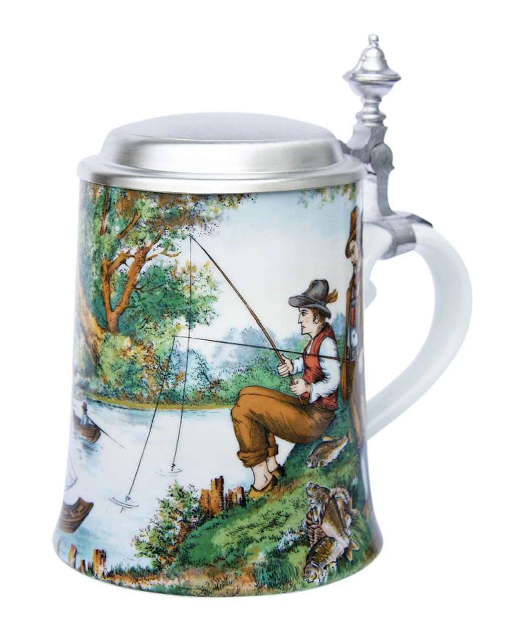 Fisherman Porcelain Beer Stein Zimmermann Fisherman Porcelain Beer Stein -German Wine Glass Shop Fisherman Porcelain Beer Stein Z9437 S SM 89844.1479151982