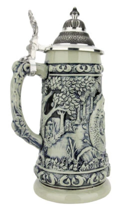 Fishing Beer Stein Cobalt -German Wine Glass Shop Fishing Beer Stein Cobalt Stone Gray KT1730EZ LS SM 17693.1697731990