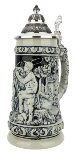 Fishing Beer Stein Cobalt -German Wine Glass Shop Fishing Beer Stein Cobalt Stone Gray KT1730EZ RA SM 67318.1697731990