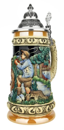 Fishing Beer Stein 5 Fishing Beer Stein -German Wine Glass Shop Fishing Beer Stein KT1730BZ RA SM 14790.1685047890