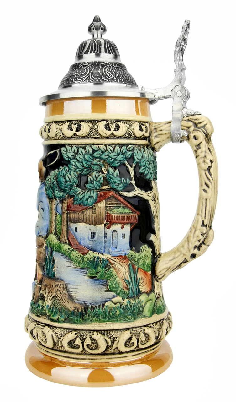 Fishing Beer Stein Fishing Beer Stein -German Wine Glass Shop Fishing Beer Stein KT1730BZ RS SM 75316.1685047890