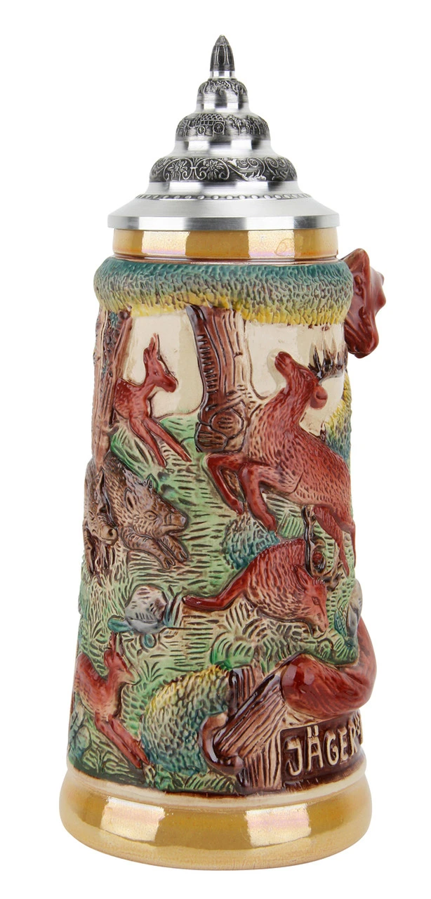 Hunters Joy Fox Handle Beer Stein Hunters Joy Fox Handle Beer Stein -German Wine Glass Shop