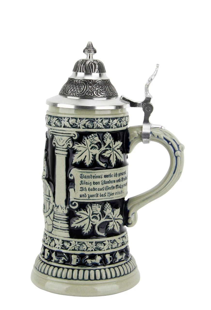 Gambrinus The Beer King Stein Cobalt | 0.3 Liter -German Wine Glass Shop Gambrinus The Beer King Stein Cobalt 0.3 Liter KT1375EZ3 RS SM 35869.1461690948