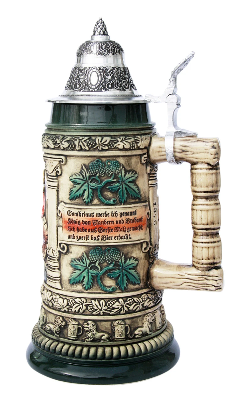 Gambrinus The Beer King Stein Hand Painted -German Wine Glass Shop Gambrinus The Beer King Stein Hand Painted KT1375RUZ RS SM 76393.1401397071