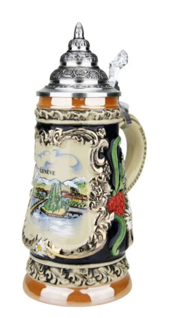 Geneva Switzerland German Beer Stein | 0.25 Liter -German Wine Glass Shop Geneva Switzerland German Beer Stein 0.25 Liter K709G RA SM 87586.1554758282