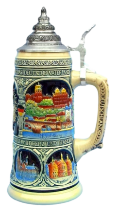 German Heritage National Anthem Beer Stein -German Wine Glass Shop German Heritage National Anthem Beer Stein K2048G RS 16293.1395853253
