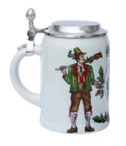 Zimmermann German Hunter Porcelain Beer Stein -German Wine Glass Shop German Hunter Porcelain Beer Stein Z9981 LS SM 29296.1425240817