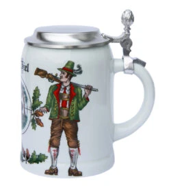 Zimmermann German Hunter Porcelain Beer Stein -German Wine Glass Shop German Hunter Porcelain Beer Stein Z9981 RS SM 53590.1425240836