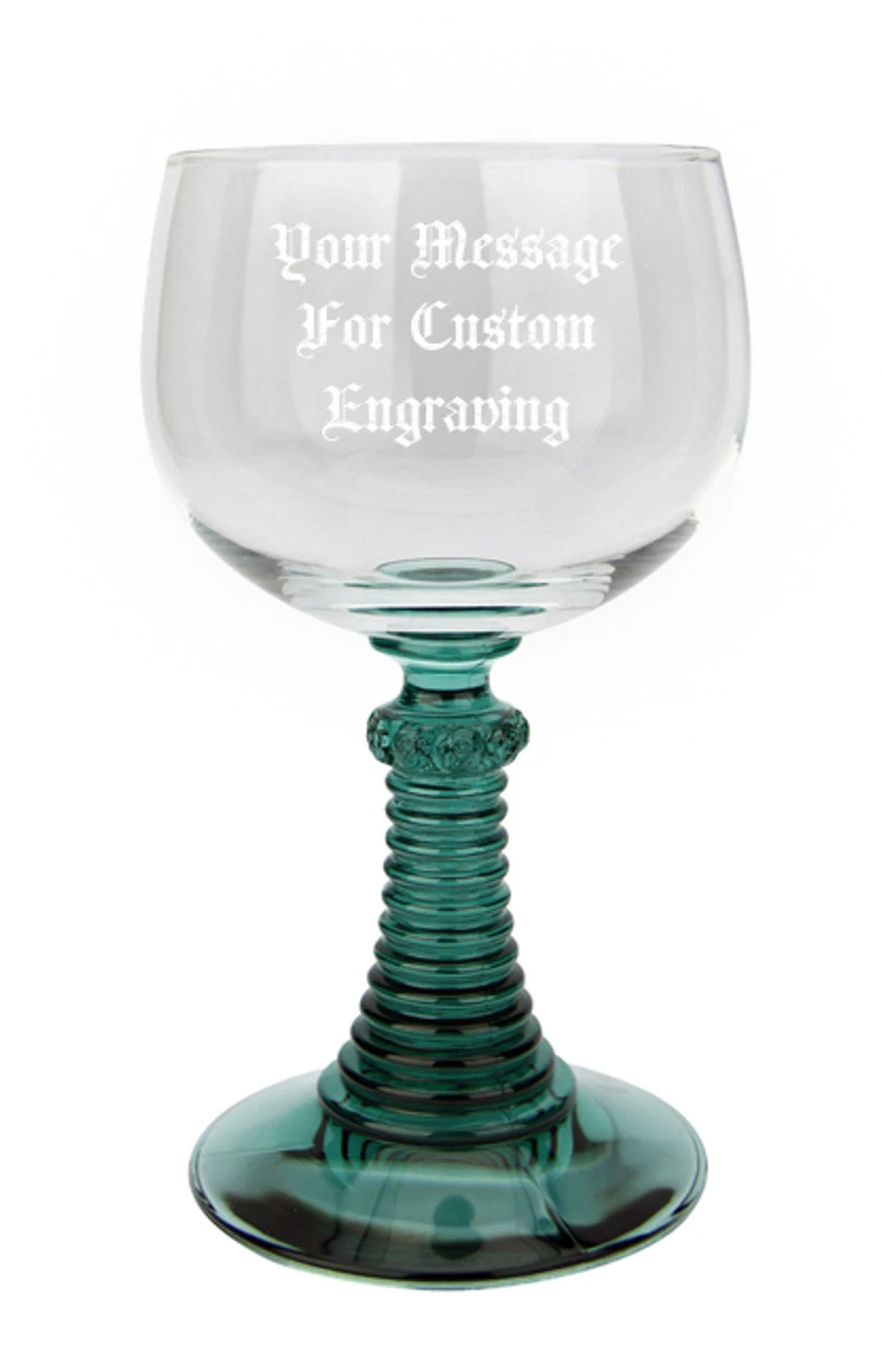 German Rhein Wine Roemer Goblet Glass | Antique Blue German Rhein Wine Roemer Goblet Glass | Antique Blue -German Wine Glass Shop German Rhein Wine Roemer Goblet Glass GS315PLN New Style Your Message for Custom Engraving 39259.1639888321