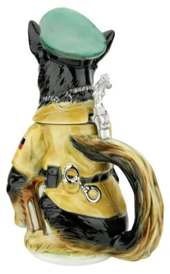 German Shepherd Police Dog Beer Stein -German Wine Glass Shop German Shepherd Police Dog Beer Stein K8005 Back SM 00344.1697742058