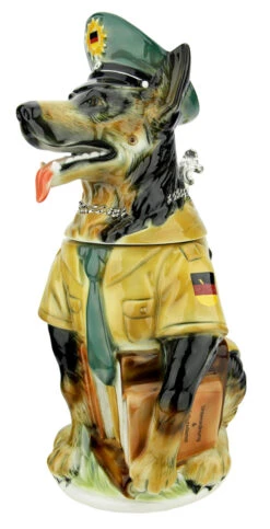 German Shepherd Police Dog Beer Stein -German Wine Glass Shop German Shepherd Police Dog Beer Stein K8005 RA SM 64985.1697742058