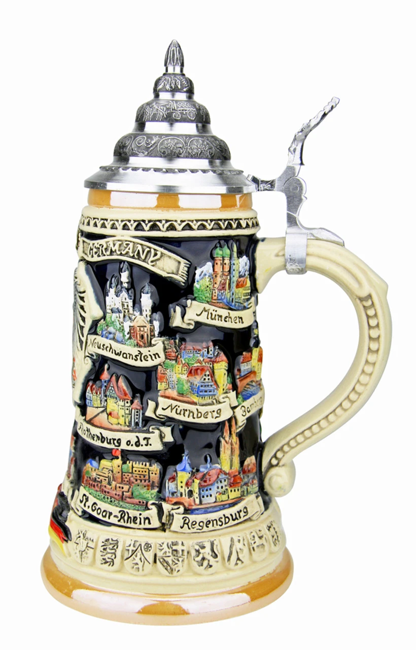 German Traveler Beer Stein | 0.4 Liter German Traveler Beer Stein | 0.4 Liter -German Wine Glass Shop German Traveler Beer Stein 0.4 Liter K609 4 RS SM 31321.1532554386