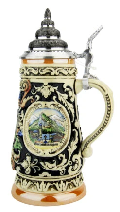 Germany Oberammergau German Beer Stein 2 Germany Oberammergau German Beer Stein -German Wine Glass Shop Germany Oberammergau German Beer Stein K1001 RS SM 97502.1611253738