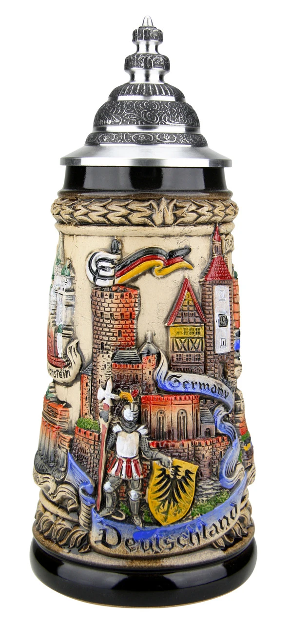 Germany Panorama Beer Stein Rustic Germany Panorama Beer Stein Rustic -German Wine Glass Shop Germany Panorama Beer Stein ZB1746906 FNT SM 87445.1527119228
