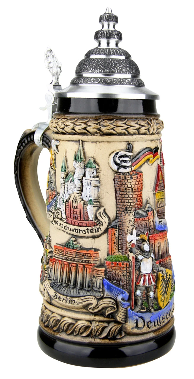 Germany Panorama Beer Stein Rustic Germany Panorama Beer Stein Rustic -German Wine Glass Shop Germany Panorama Beer Stein ZB1746906 LA SM 48644.1527119229