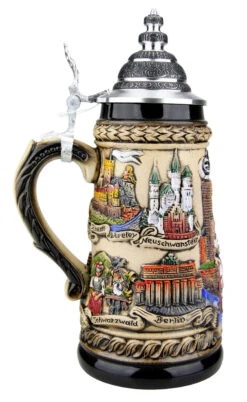 Germany Panorama Beer Stein Rustic 2 Germany Panorama Beer Stein Rustic -German Wine Glass Shop Germany Panorama Beer Stein ZB1746906 LS SM 99516.1527119229