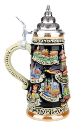 Germany Travel Destinations Beer Stein 2 Germany Travel Destinations Beer Stein -German Wine Glass Shop Germany Travel Destinations Beer Stein K307D LS SM 94782.1489706577