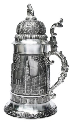 Giant Bavaria Pewter Beer Stein