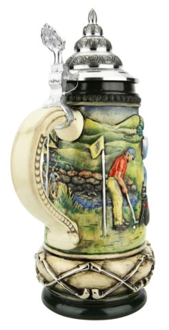 Golfer German Beer Stein -German Wine Glass Shop Golfer German Beer Stein K393RZGO BackA1 SM 38048.1653414499