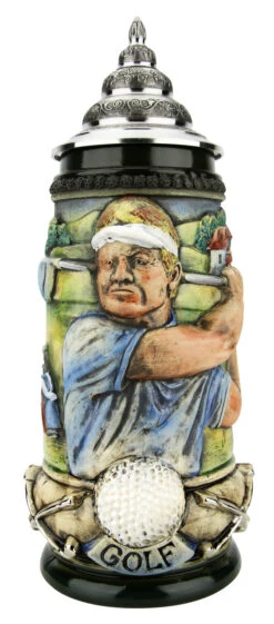Golfer German Beer Stein