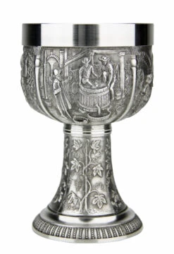 Grape Harvest Pewter Wine Chalice -German Wine Glass Shop Grape Harvest Pewter Wine Chalice AS60019 Side2 SM 90779.1511126266