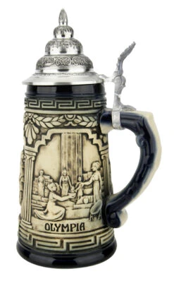 Greece Beer Stein Rustic Blue -German Wine Glass Shop Greece Beer Stein Rustic Cobalt Blue K313GBLE RS SM 78290.1667685033