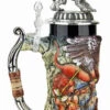 Griffin Beer Stein With 3D Griffin Pewter Lid