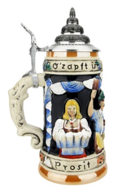 Gruss Von Oktoberfest Prosit Beer Stein -German Wine Glass Shop Gruss von Oktoberfest Prosit Beer Stein K009BL LS SM 27285.1618339252
